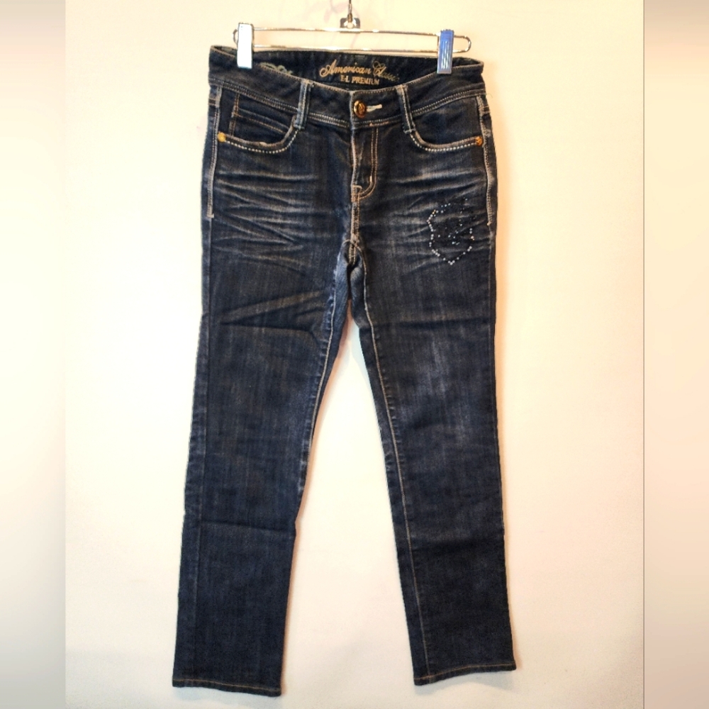E-Land American Classic Low‎ Rise Jeans Straight Cut Skinny Size 27